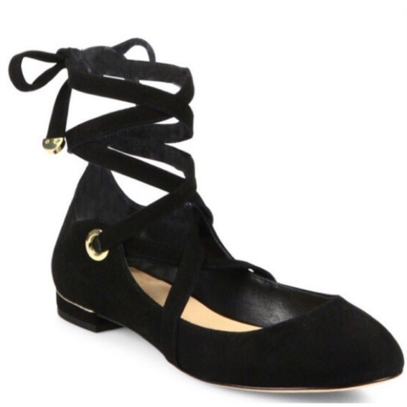 ballet flats tie up ankle